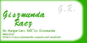 giszmunda racz business card